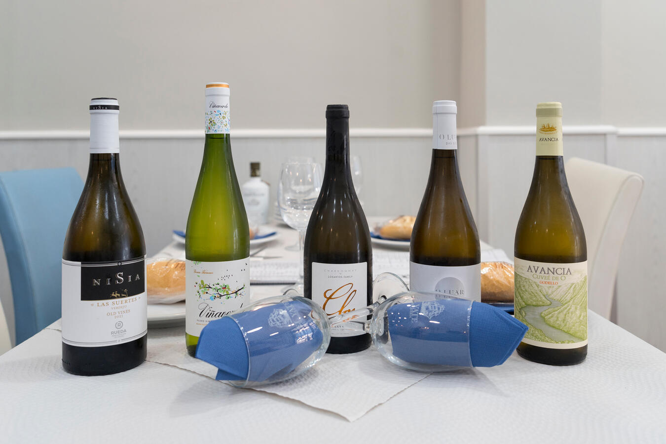 Selección de vinos de la marisquería El Yate